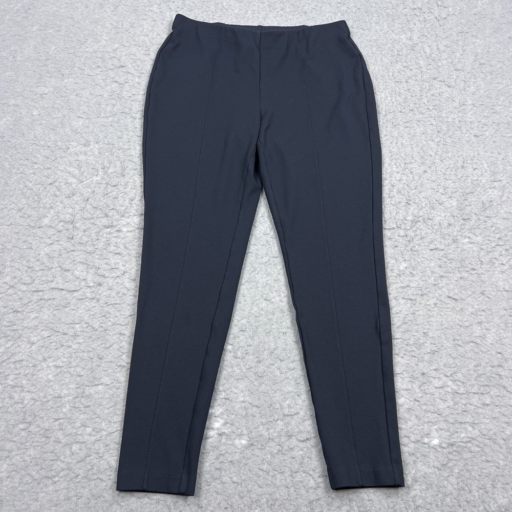 J Jill Ponte Leggings Women's Medium Navy Blue Pull On Stretch‎ Ankle Career